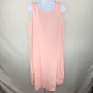 J Jill Dress Womens Small Pink Love Linen Minimalist Coquette Coastal Vacation